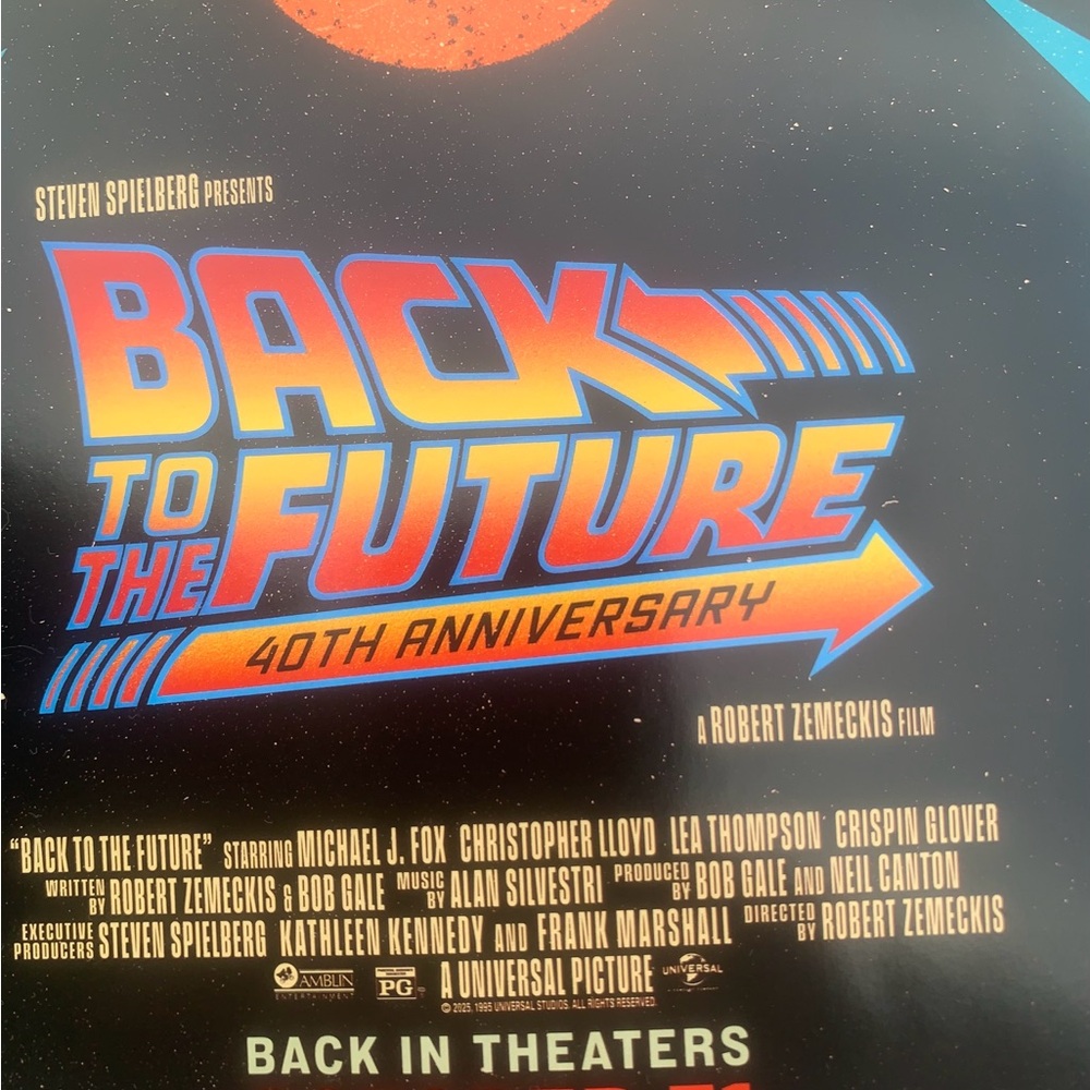 “Back to the Future” 40th Anniversary Movie Poster